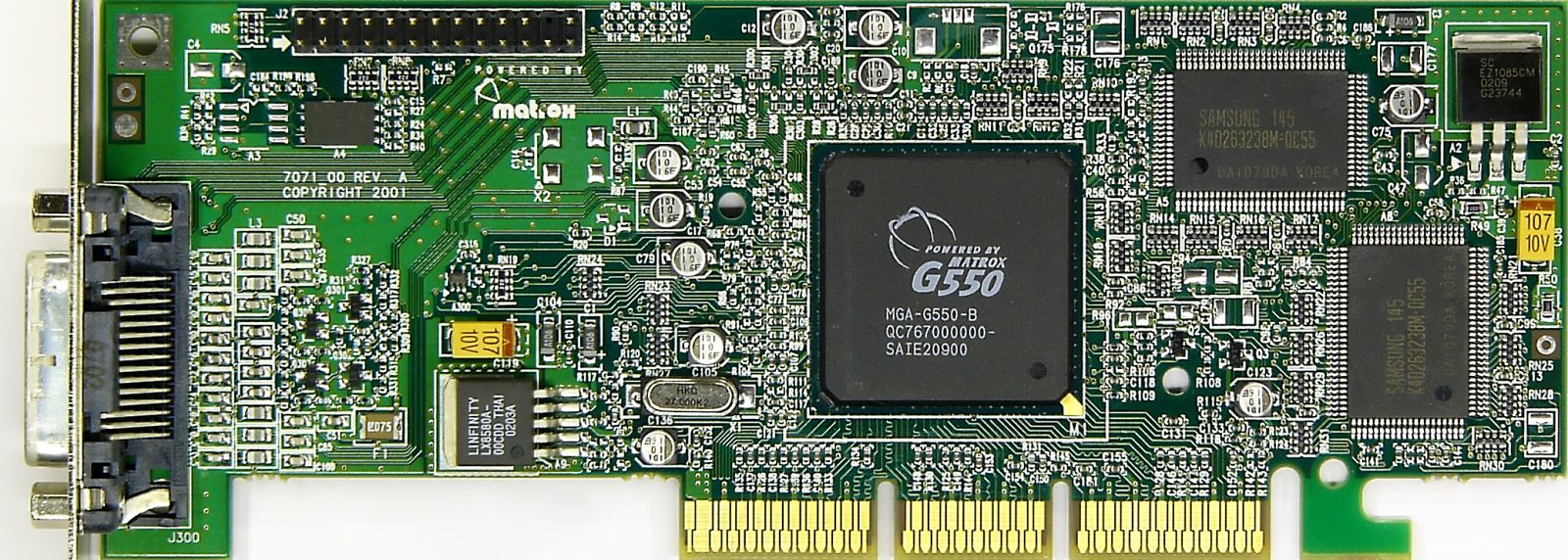 BULK VGA+DVI 32MB NEUW Matrox AGP Grafikkarte G550 G55+ MDHA32DB VGA+DVi 