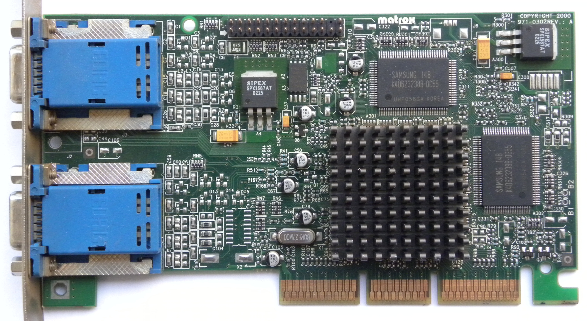 16MB Matrox G450 G45+MDHA16D/OEM Dualhead AGP4x VGA+DVi