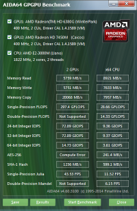 AIDA64 GPGPU benchmark