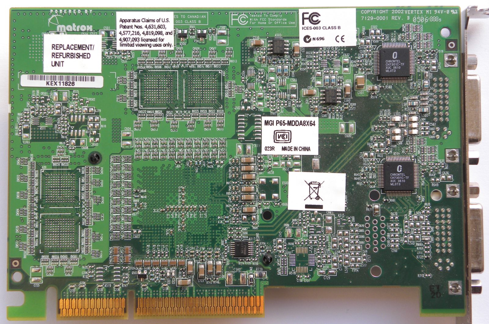 VGA Legacy MKIII - Matrox Parhelia-LX (Millennium P650, P750)